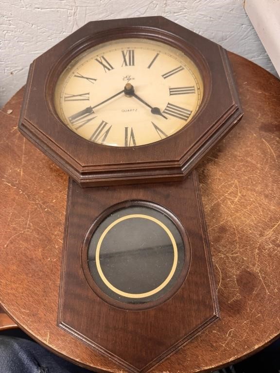 Vintage 19" Elgin Quartz Wall Clock
