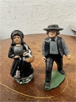 4" Vintage Hand Painted Amish Figurines