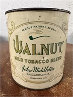 Vintage John Middleton Walnut Tobacco Tin