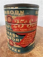 Vintage Sanborn Coffee Tin