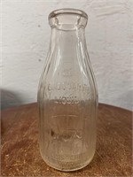 Vintage Sauquoit Valley Glass Milk Bottle Utica NY