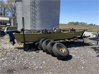 John Boat With Trailer Title and Paperwork