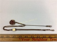 Victorian gold filled pocket watch fob chain with