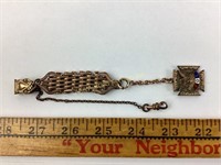 Victorian gold filled pocket watch fob chain