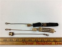 (3) Victorian gold filled pocket watch fob chains