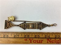 Victorian gold filled pocket watch fob chain with