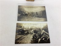 1911 Pennsylvania flyer train wreck real photo