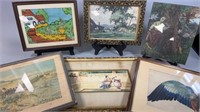 Framed Early Art Pieces,Cross Stitch