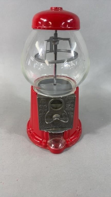 Gumball Machine metal w/Glass Globe