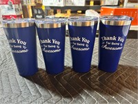 4 Pack Thank You for Being Awesome 16 oz Blue