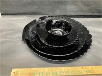 Black glass dishes
