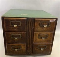 Library Bureau 6 Drawer Apothecary Cabinet