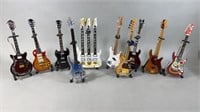 Miniature Guitar Replicas with Stands