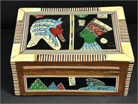 Egyptian wood box.