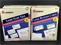Avery Laser labels and name tags.1”and 21/6”
