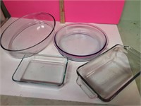 Baking dishes pyrex anchor hocking  and other
