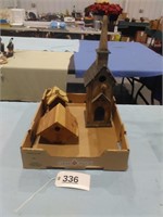 3 Wood Bird Houses