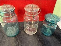 *LOT OF (3) DATED FRUIT JARS