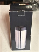 Stainless steel vacuum milk container.Jura