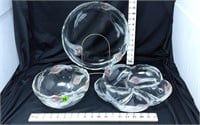 (3) Mikasa Crystal Serving Dishes - West Germany