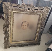 Vintage Child Portrait and Frame
