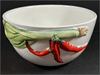 10”x5” Bowl with carrot and celery design.