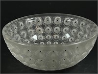 10x4 glass bowl with flower design.