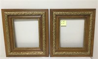 (2) Wood & Gold Tone Frames