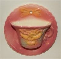Hull Art Pottery Cup & Saucer Wall Pocket