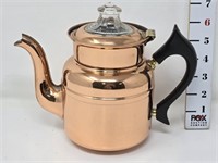Copper Teapot w/Pyrex Lid