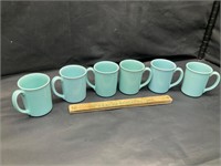 6 vintage Corning cups