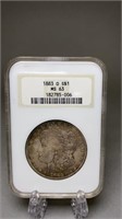 1883-O Morgan Silver Dollar NGC MS63- Toning