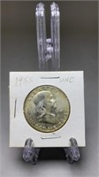 1955 Franklin Silver Half Dollar Unc.