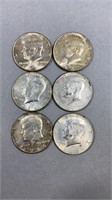1-1965,2-1966,3-1967 Kennedy Partial Silver Half