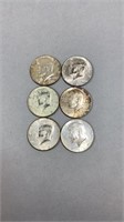 3-1968, 3-1969 Kennedy Partial Silver Half Dollars