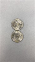2- Bicentennial Ike Dollars