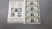 Collectors Edition Uncut $1 Bills - See Pics