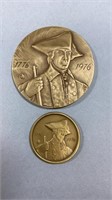 2- 1776-1976 Commemorative Medals- Mint