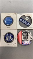 4- Rockefeller Campaign Pins - See Pics