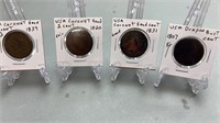 3-Coronet Head Cents-1839, 1820, 1831, 1-1807