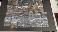 Assorted Lincoln Wheat Cents, sorted by dates,