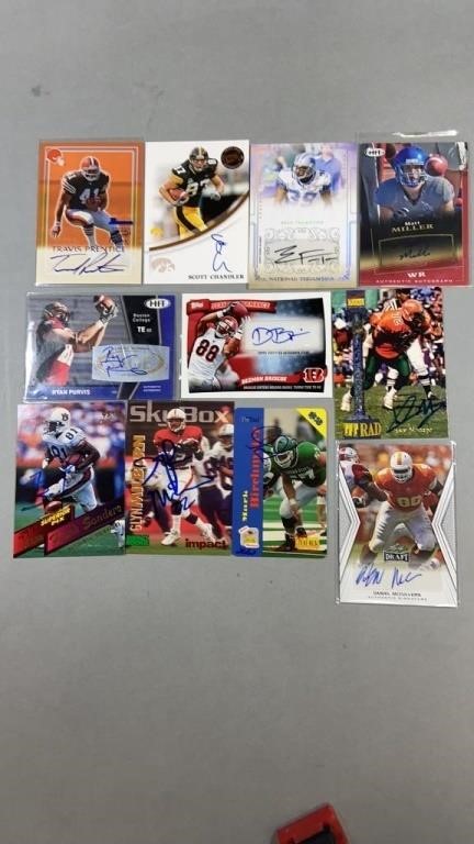 11-NFL Autographed Cards- See Pics
