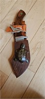 Olt Knife and Turtle Wooden Sheath