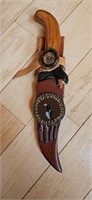 Knife and Carved Dreamcatcher Sheath