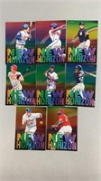 8- 1997 Fleer New Horizon Rookie Cards- See Pics