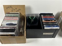 Box of empty CD cases.