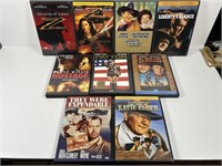 Lot of 9 DVDs includes Patton.