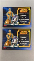 2- 2005 Topps Star Wars Vader Hologram Cards