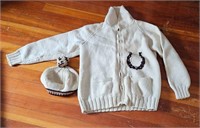 Vintage Hand Made Sweater and Hat