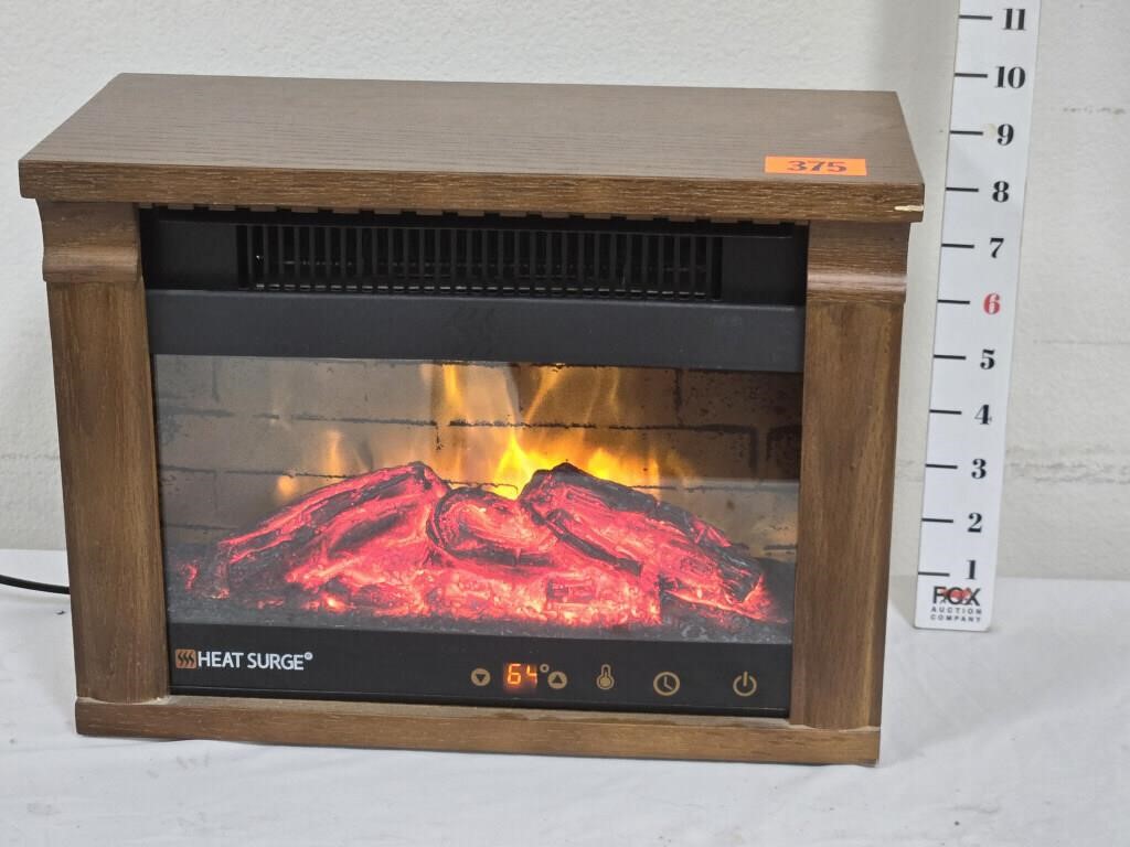 Small Heat Surge Electric Fireplace-Works